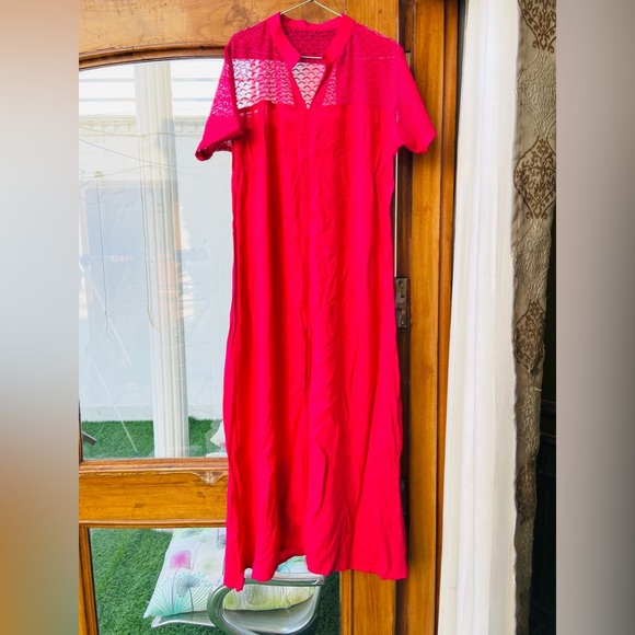 Rayon long slit kurta - Picture 3 of 4